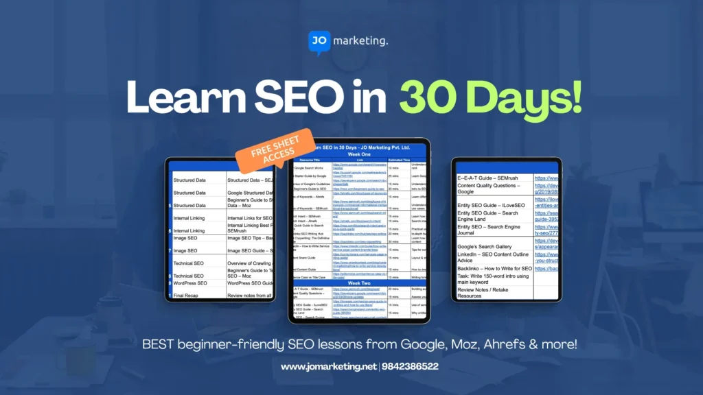 Free SEO Resources for Beginners | Learn SEO in 30 Days
