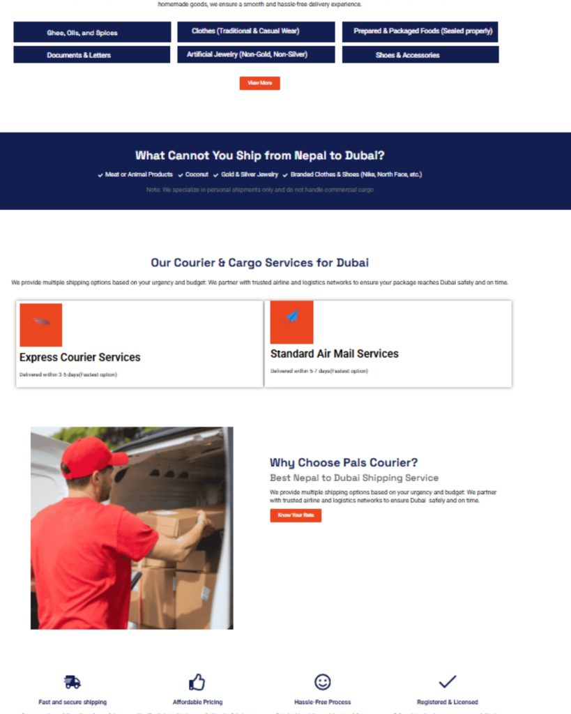 pals-courier-landing-page